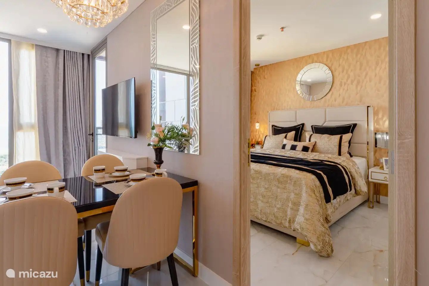 Apartamento con piscina privada Jomtien Beach Pattaya Dormitorio