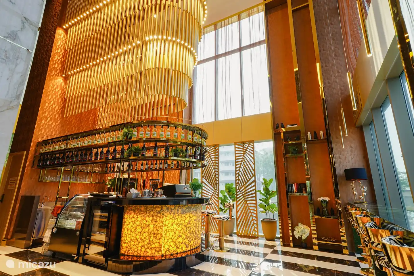 Apartamento con piscina privada Jomtien Beach Pattaya cafetería