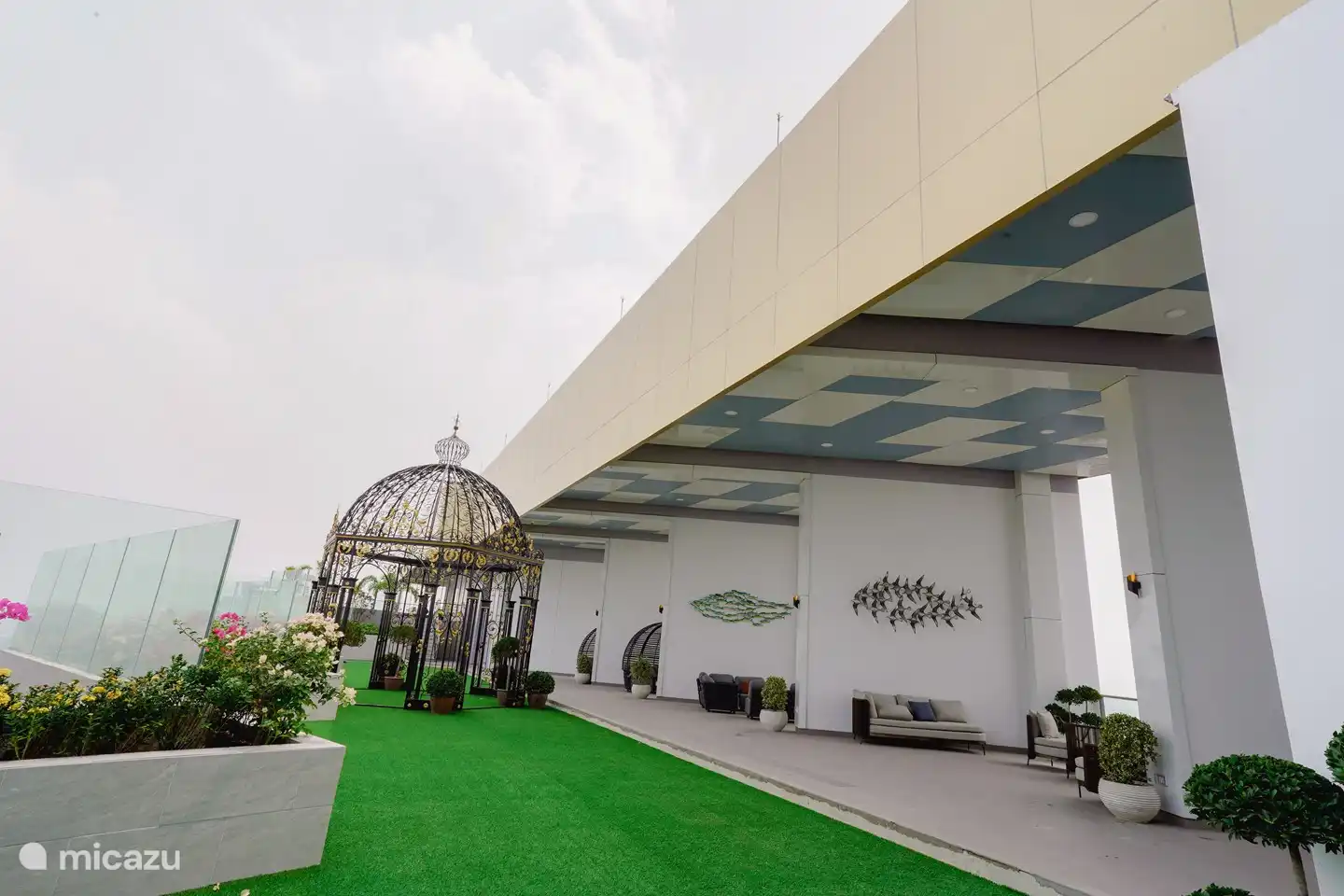 Apartamento con piscina privada Jomtien Beach Pattaya jardín en la azotea en el piso 40