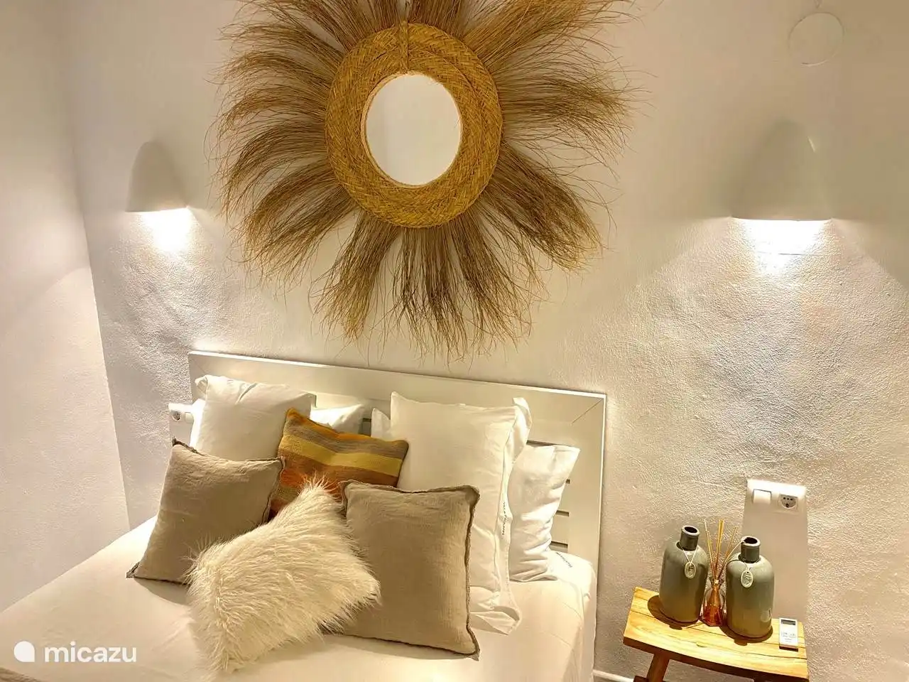 Schlafzimmer 2 im Erdgeschoss, ebenfalls mit einem Doppelbett