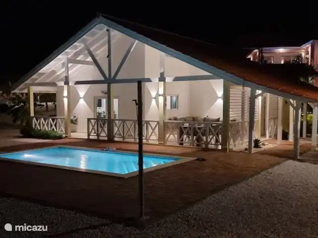 Villa Awa Blou vue mer/au vent | Curaçao, Banda Abou (ouest), Fontein - villa Photo de face à la lumière du soir.