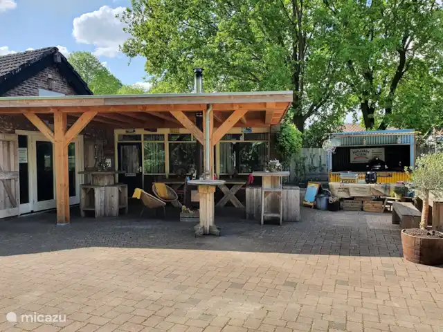 Aangenaam - Olde Horst huren in Nederland, Drenthe, Diever - vakantiehuis Overdektterras met haard