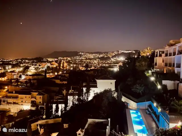 Location de Vacances Espagne, Costa del Sol, Riviera Del Sol, appartement - Appartement vue mer Mira Andalus Vue de la terrasse la nuit