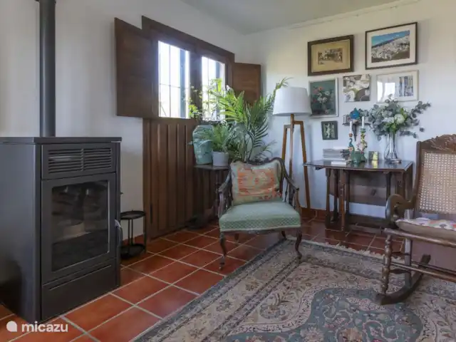 vakantiehuis huren in Spanje, Andalusië, Cómpeta – Finca Galliano Pellet kachel voor uitstekende verwarming in de koudere maanden