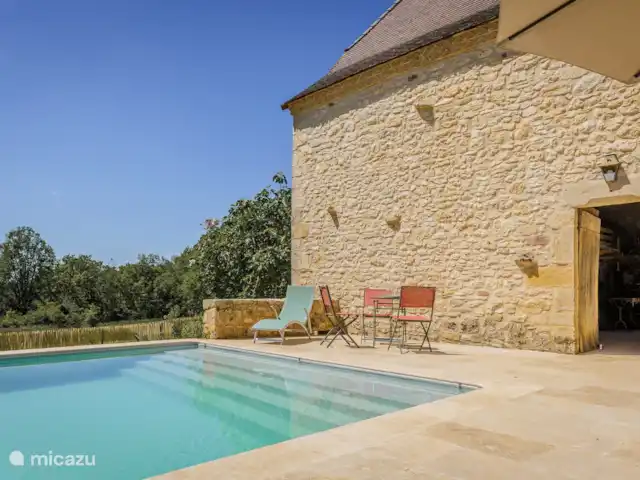 Puymilanne | France, Dordogne, Génis - maison de vacances La piscine