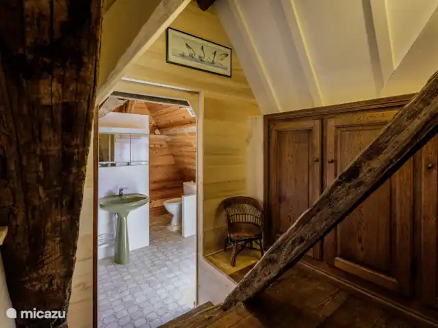 Puymilanne | France, Dordogne, Génis - maison de vacances Salle de bain et escaliers jusqu’au sommet