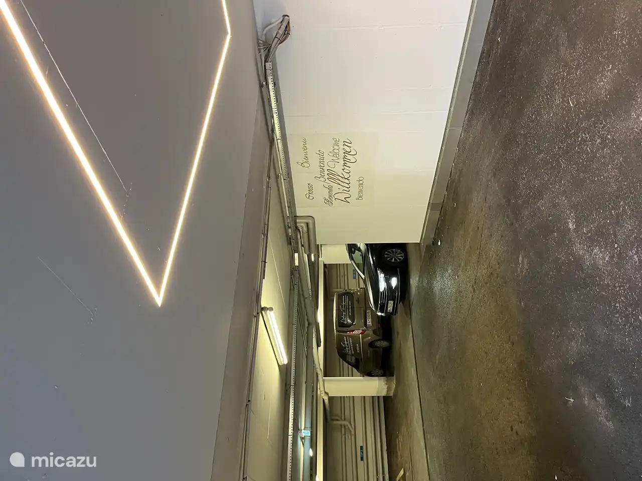 Parking garage entrance