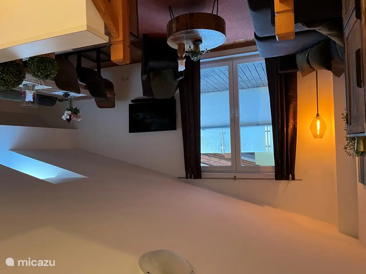 Living room with patio doors to terrace