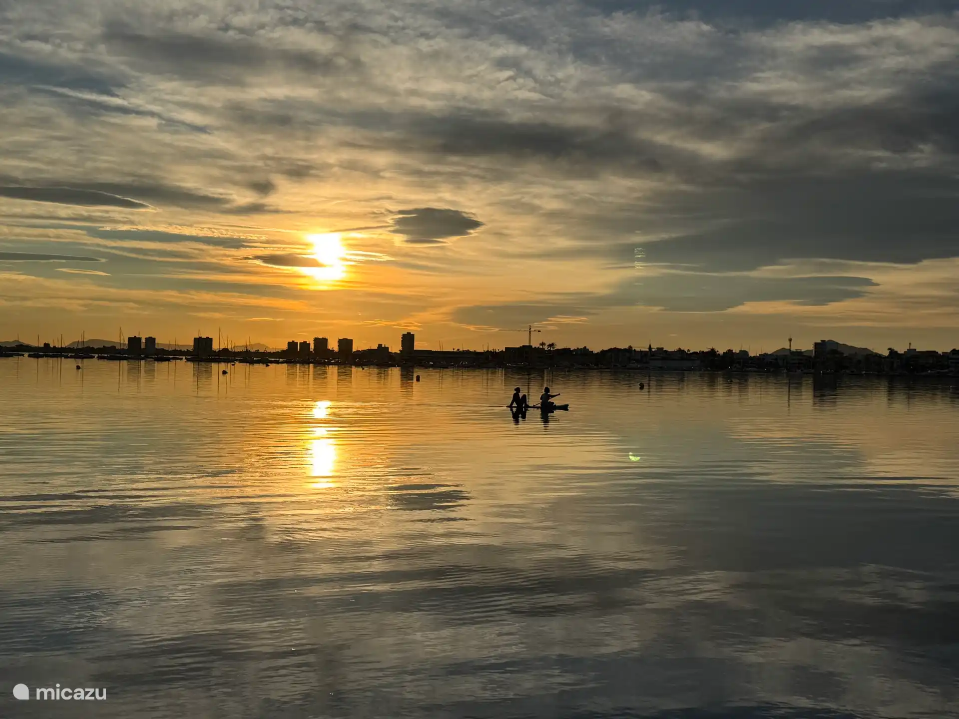 Coucher de soleil depuis la jetée de San Pedro del Pinatar