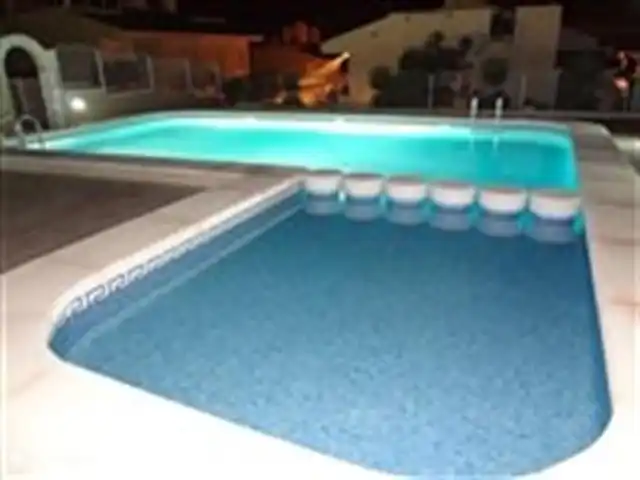 Casa Lucero II huren in Spanje, Costa Blanca, Rojales - vakantiehuis uitzicht van de woning op  het gemeenschappelijke zwembad.