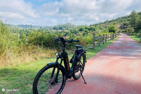 Descente à vélo sur l'Ecopista do Dão