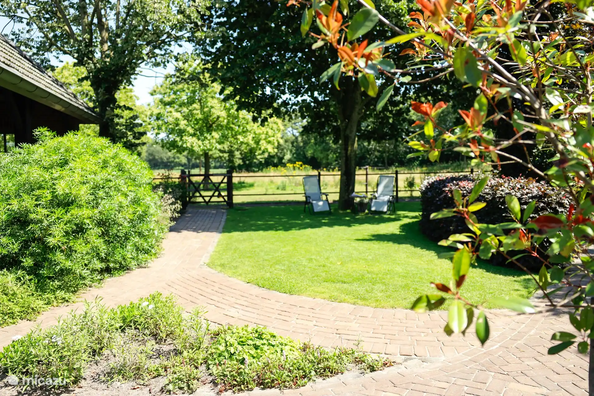 Il y a toujours une fleur en fleurs quelque part dans le jardin spacieux.