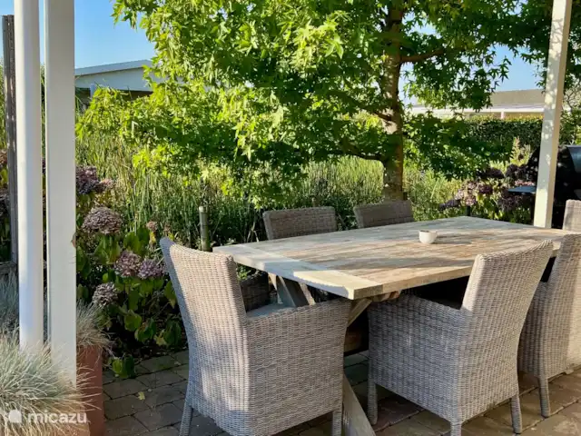 Location de Vacances Pays-Bas, Zélande, Breskens, chalet - Maison de plage blanche Terrasse