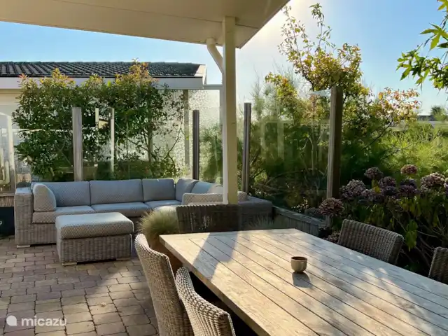 Location de Vacances Pays-Bas, Zélande, Breskens, chalet - Maison de plage blanche Terrasse