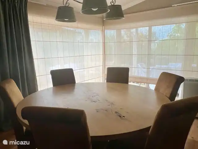 Location de Vacances Pays-Bas, Zélande, Breskens, chalet - Maison de plage blanche Salle à manger