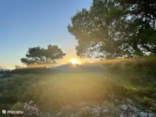 Lokaal gebied Monte Pedreguer bij zonsondergang