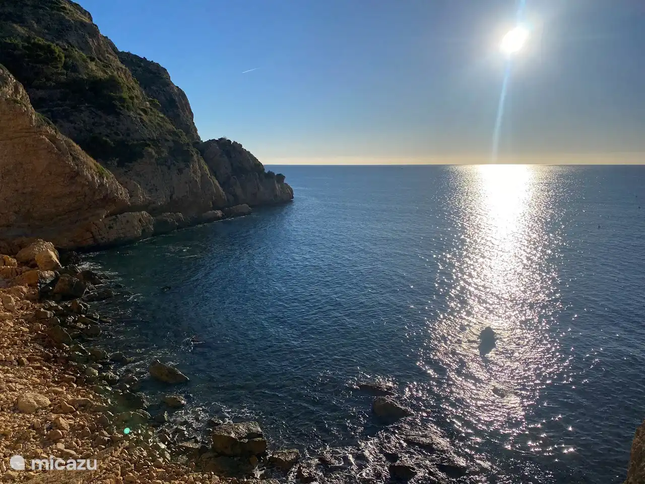 Lokaal gebied Javea bij zonsopgang