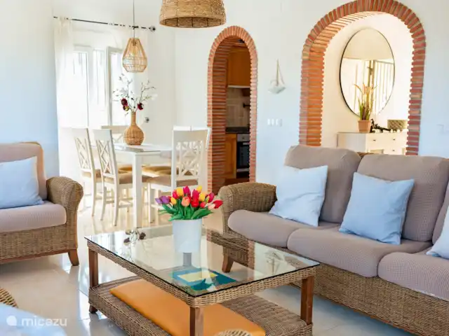 Location de Vacances Espagne, Costa Blanca, Pedreguer, villa - Casa Vista al Mar Salon avec coin repas