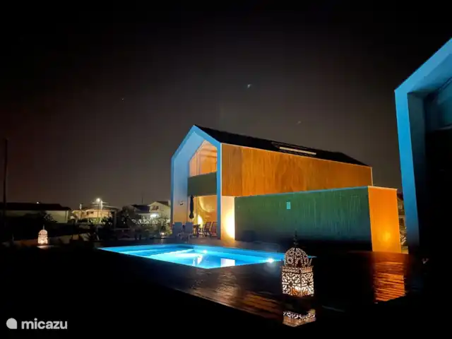 vakantiehuis huren in Portugal, Costa de Prata, Murtosa – Modern schuurhuis op het platteland Nacht zicht
