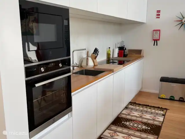 vakantiehuis huren in Portugal, Costa de Prata, Murtosa – Modern schuurhuis op het platteland Volledig ingerichte open keuken