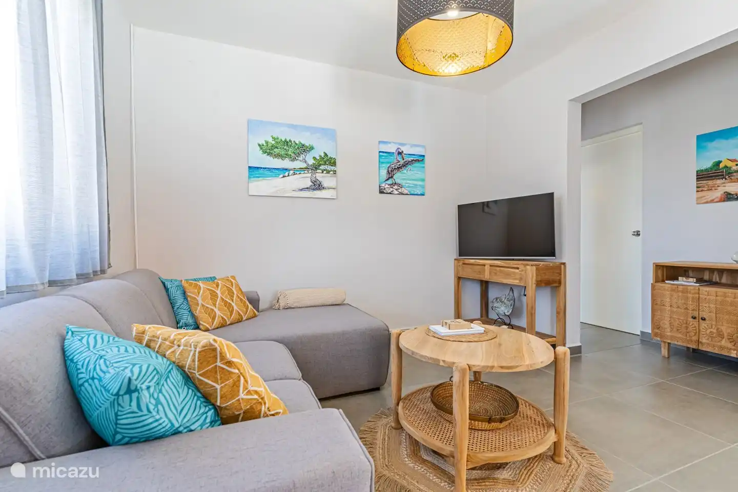 Gemütlich eingerichtetes Wohnzimmer.