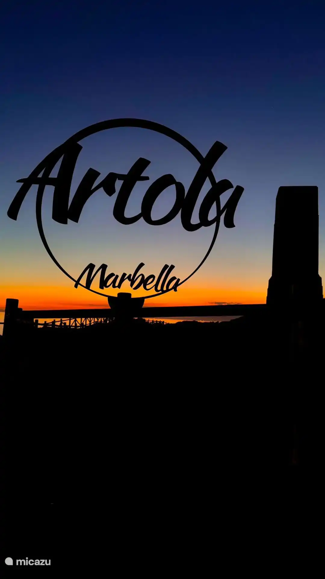 Sunset at Andys beach club, within walking distance of our house 