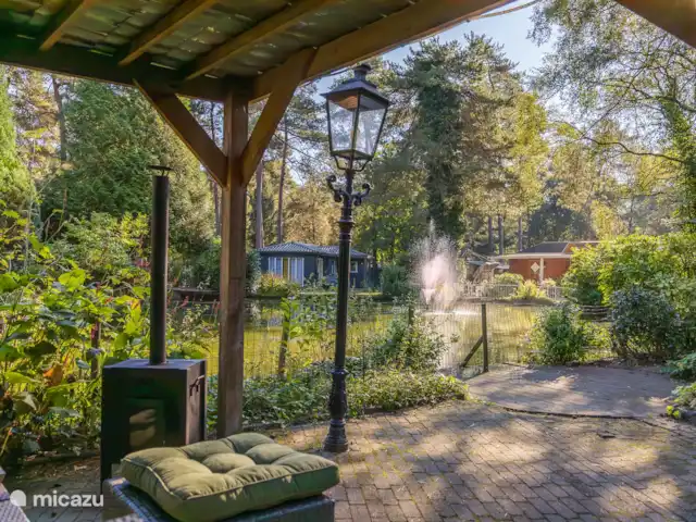chalet huren in Nederland, Gelderland, Doornspijk – De Eekhoorn M20 Uitzicht vanuit lounge set