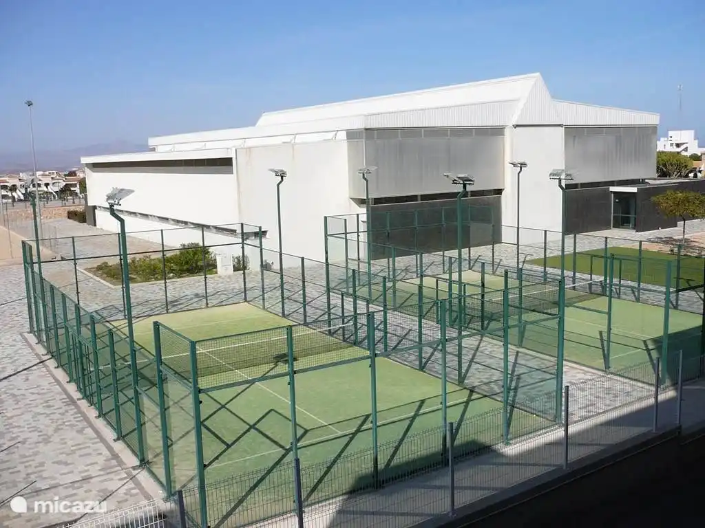 Padel courts for rent. These are located next to the urbanization.