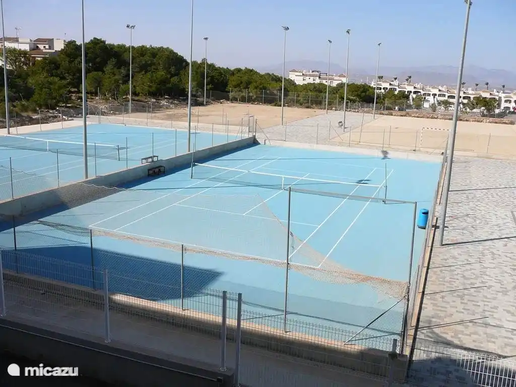 Tennis courts for rent. These are located next to the urbanization.