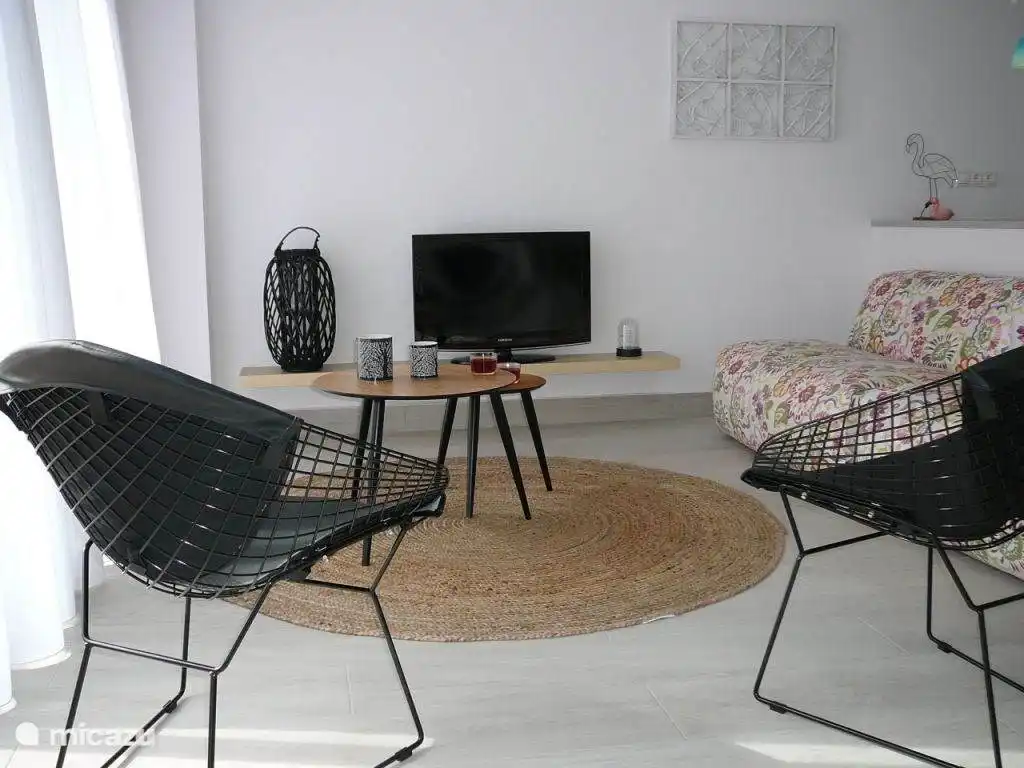 Living room with internet television.