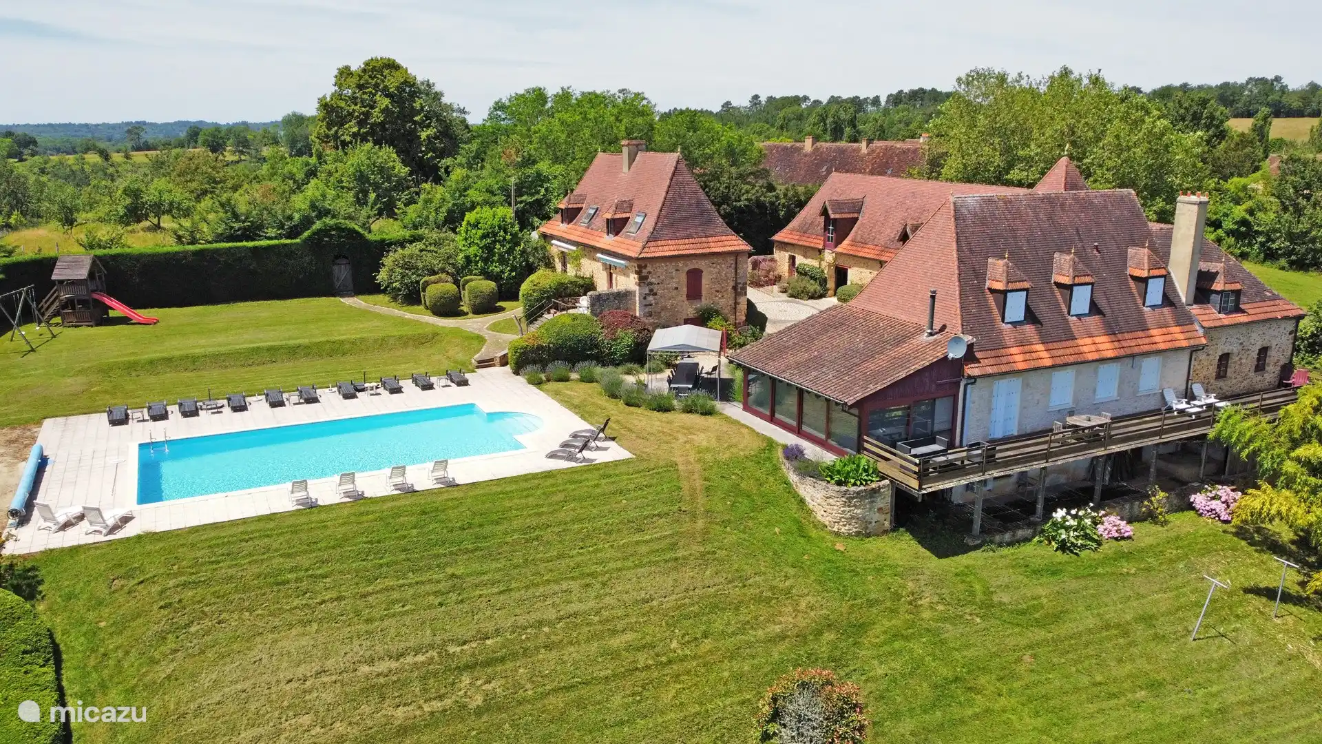 Luftaufnahme des Hauses