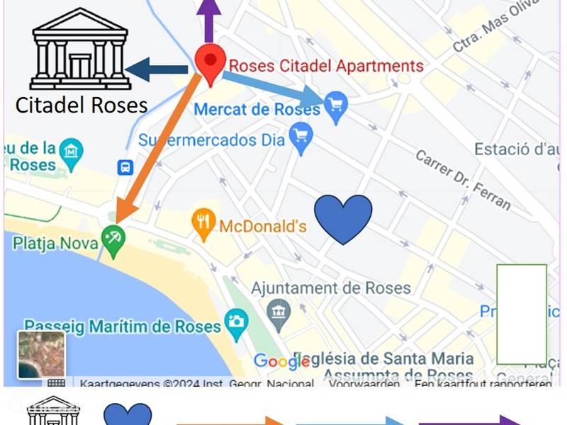 Ferienwohnung Spanien, Costa Brava, Roses Appartement Apartment Citadel Center &amp; Beach