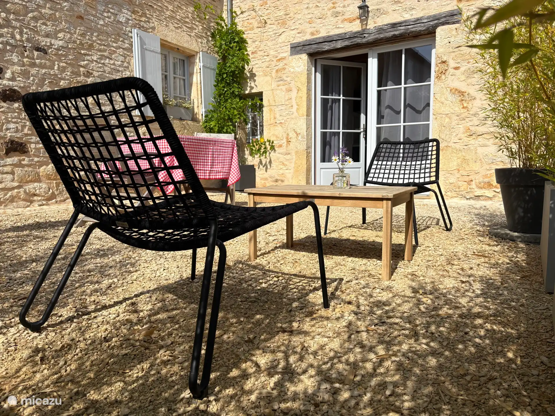 Terrasse de la gîte Monpazier