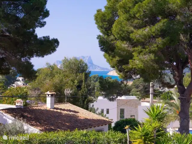 Villa Zara | Espagne, Costa Blanca, Moraira - villa Vue sur la montagne Ifach à Calpe depuis la terrasse de la piscine