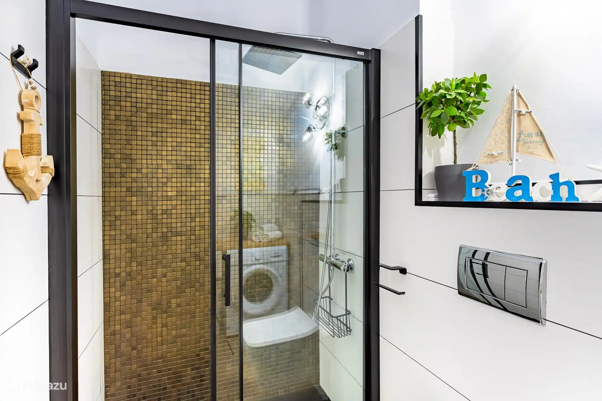 Douche à l’italienne à effet pluie