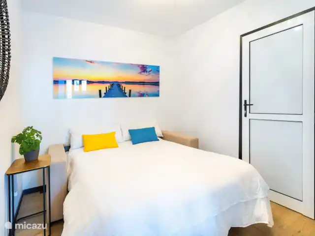 villa huren in Spanje, Gran Canaria, Puerto Rico – Moderne villa met zwembad Slaapkamer van de studio met tweepersoonsbed