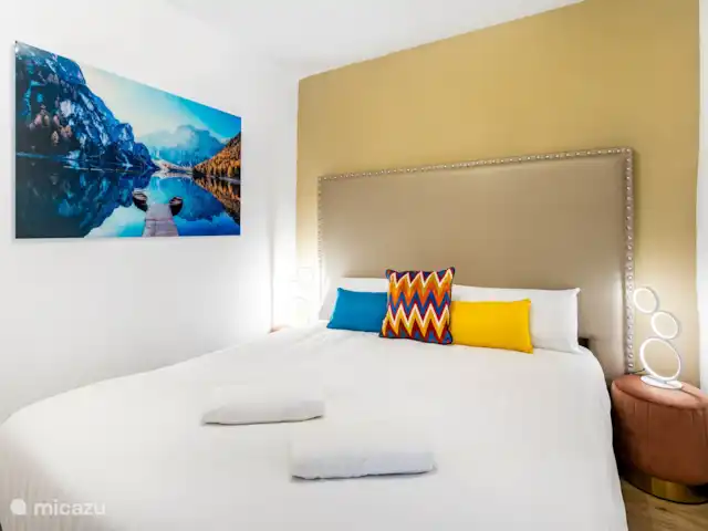 villa huren in Spanje, Gran Canaria, Puerto Rico – Moderne villa met zwembad Slaapkamer van de studio met tweepersoonsbed