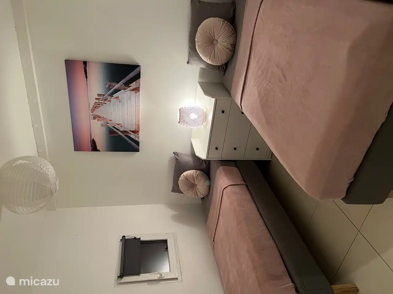 Ersatz für unsere Schlafcouch. Zwei Einzelbetten.