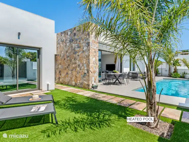 Location de Vacances Espagne, Murcia, Santiago de la Ribera, villa - Villa Costa Calida Espace extérieur avec piscine de 9 mètres