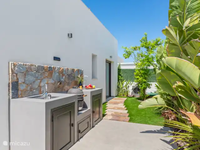 Location de Vacances Espagne, Murcia, Santiago de la Ribera, villa - Villa Costa Calida Cuisine extérieure avec barbecue Kamado