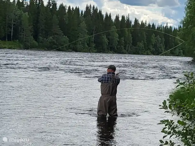 Maison de montagne d'Önrun | Suède, Jämtland, Föllinge - maison de vacances Pêche à la mouche dans des eaux à courant rapide