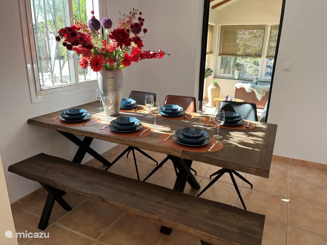 Eten met familie en vrienden op een fantastische plek.