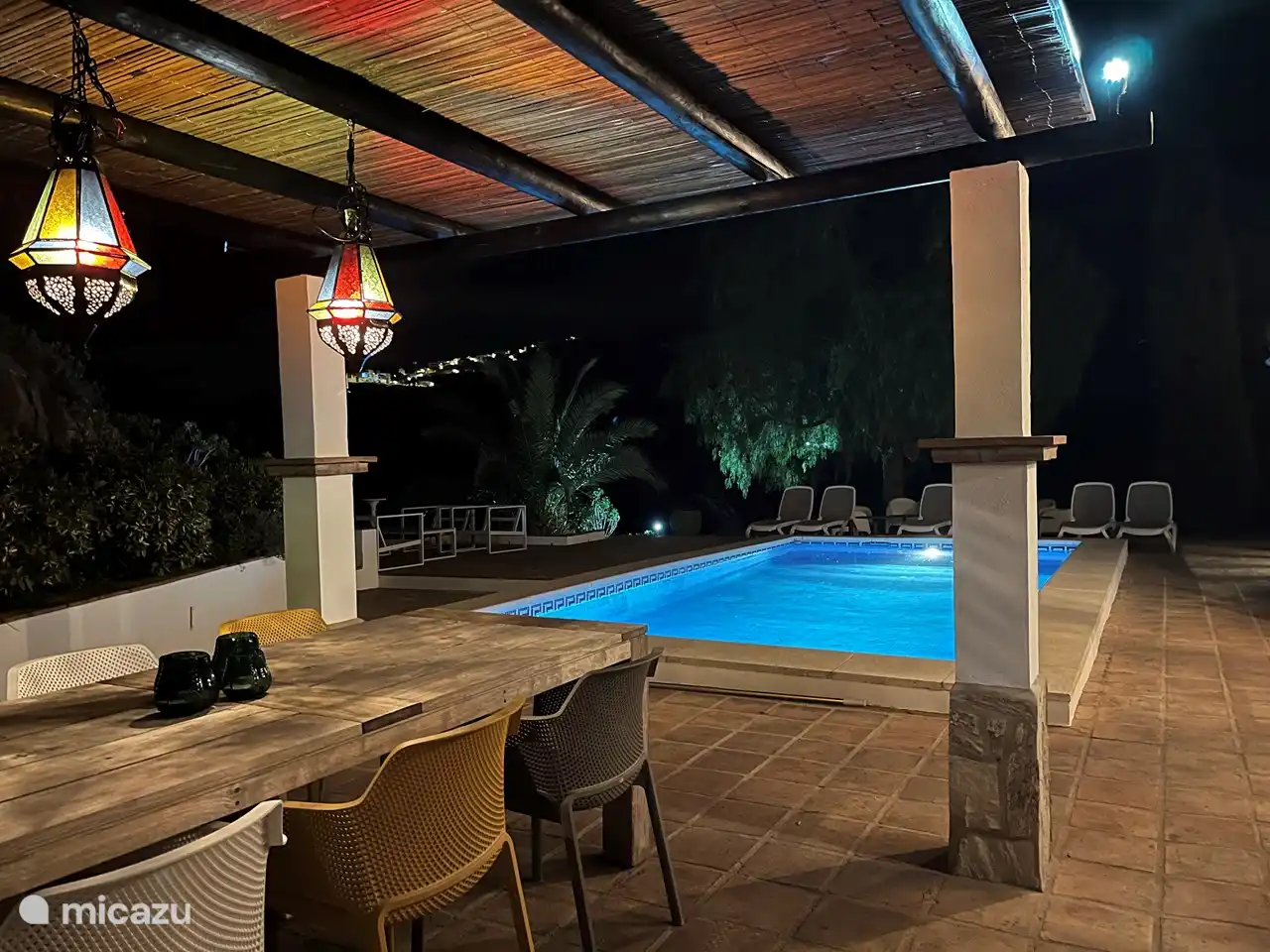 De buitenruimte van Casa Saga is een paradijs op zich.