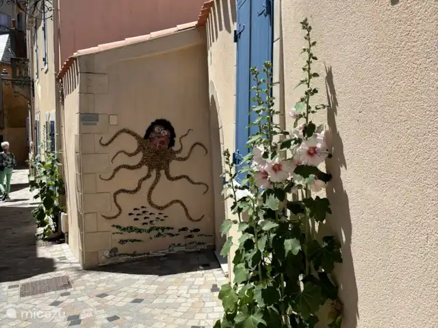 Studio Le Clos Robert incl. ontbijt huren in Frankrijk, Vendée, Longeville-sur-Mer - vakantiehuis Bezienswaardigheid. Straatjes met schelpen tableaus. Quartier L'^ile Penotte.