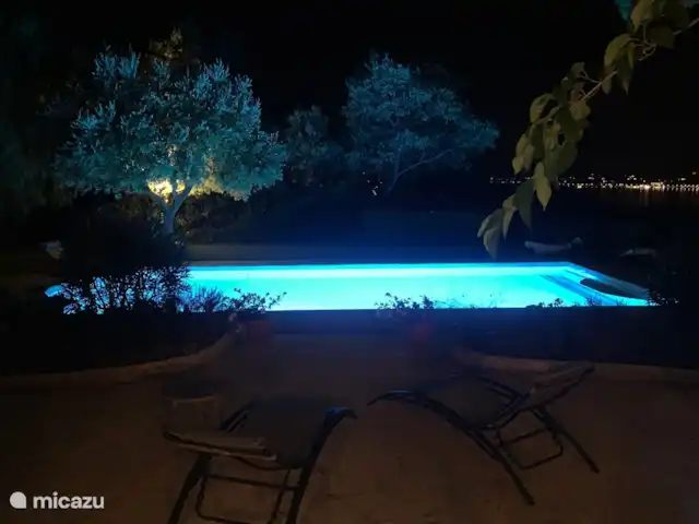 Villa Mentine avec vue sur la mer | France, Côte d'Azur, Les Issambres - villa Éclairage de piscine