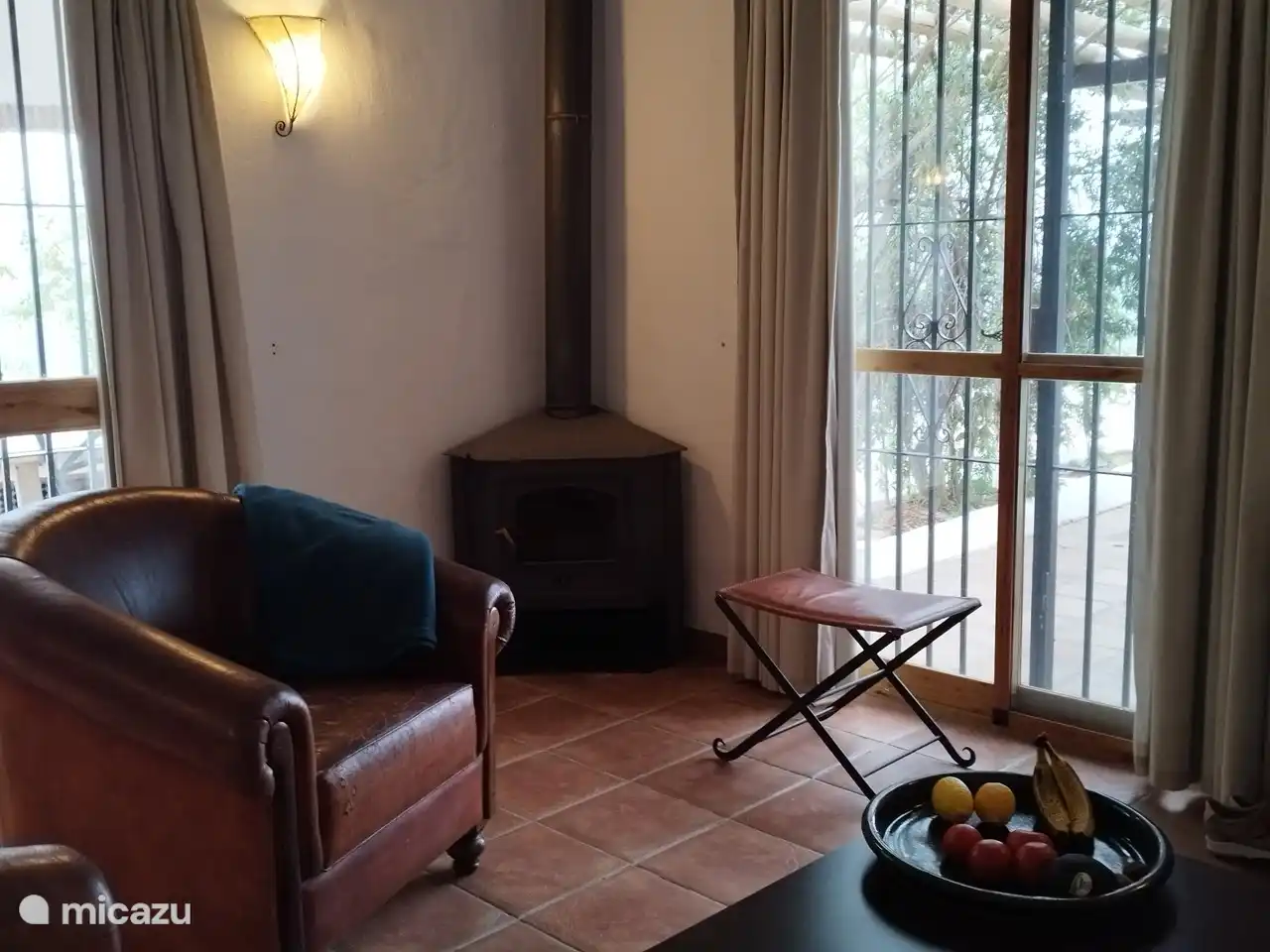 Sitzecke mit Holzofen