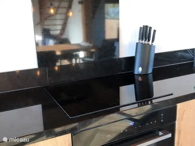 Âlde Feanen/Landgoed Âld Heach Hiem | Pays-Bas, Frise, Goëngahuizen - maison de vacances Table de cuisson à induction avec bloc de couteaux