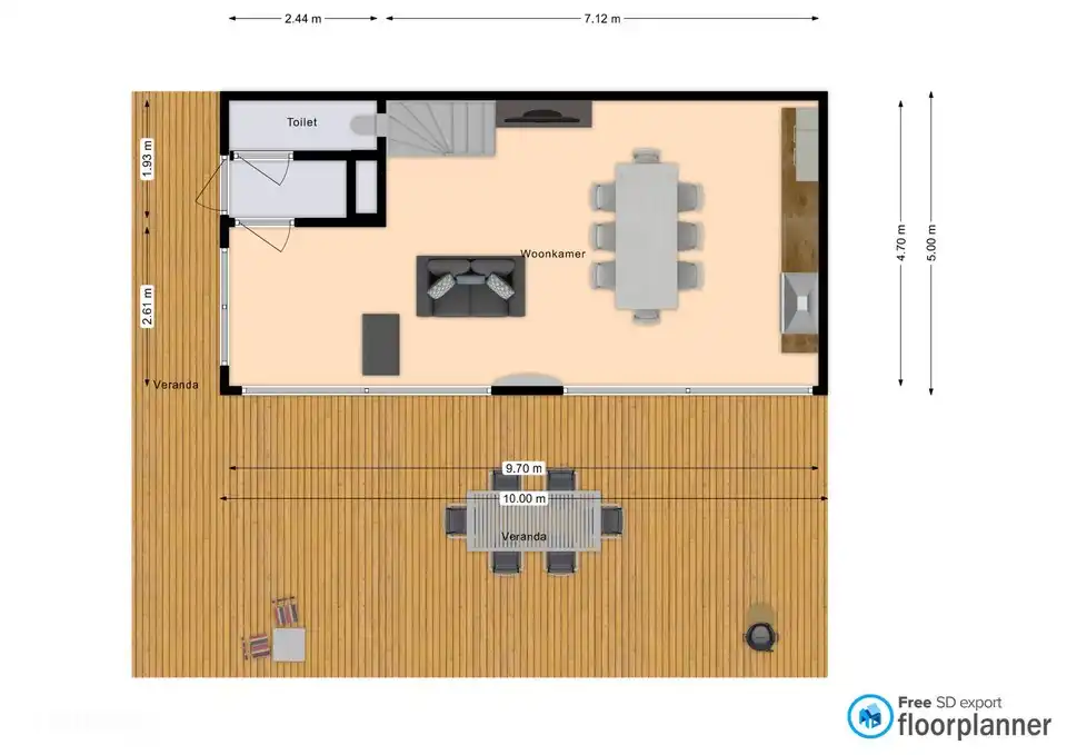 Karte Erdgeschoss Ferienresidenz Alde Feanen
