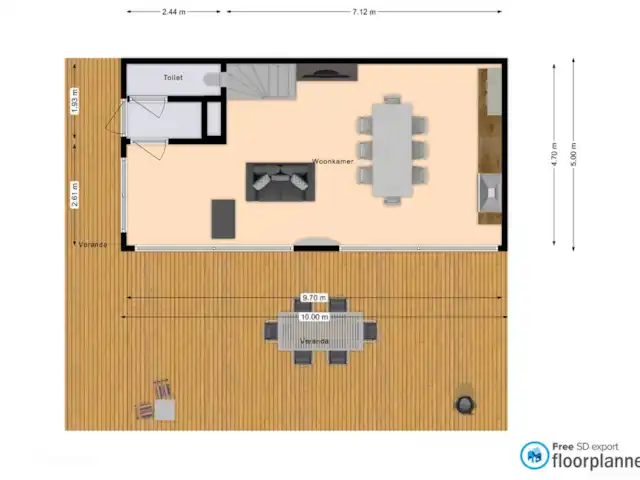 Âlde Feanen/Landgoed Âld Heach Hiem | Pays-Bas, Frise, Goëngahuizen - maison de vacances Plan résidence de vacances au rez-de-chaussée Alde Feanen