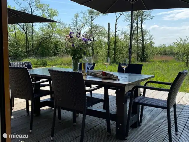 Domaine Âld Heach Hiem 14 personnes | Pays-Bas, Frise, Goëngahuizen - maison de vacances Terrasse Janssloot